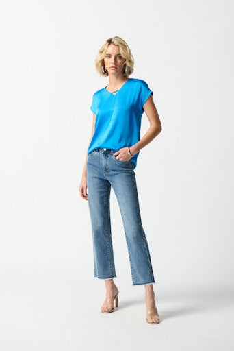 Blouses korte mouw blauw Joseph Ribkoff