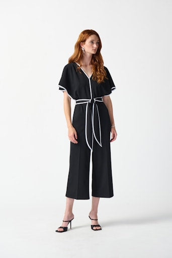 Jumpsuits korte mouw zwart Joseph Ribkoff