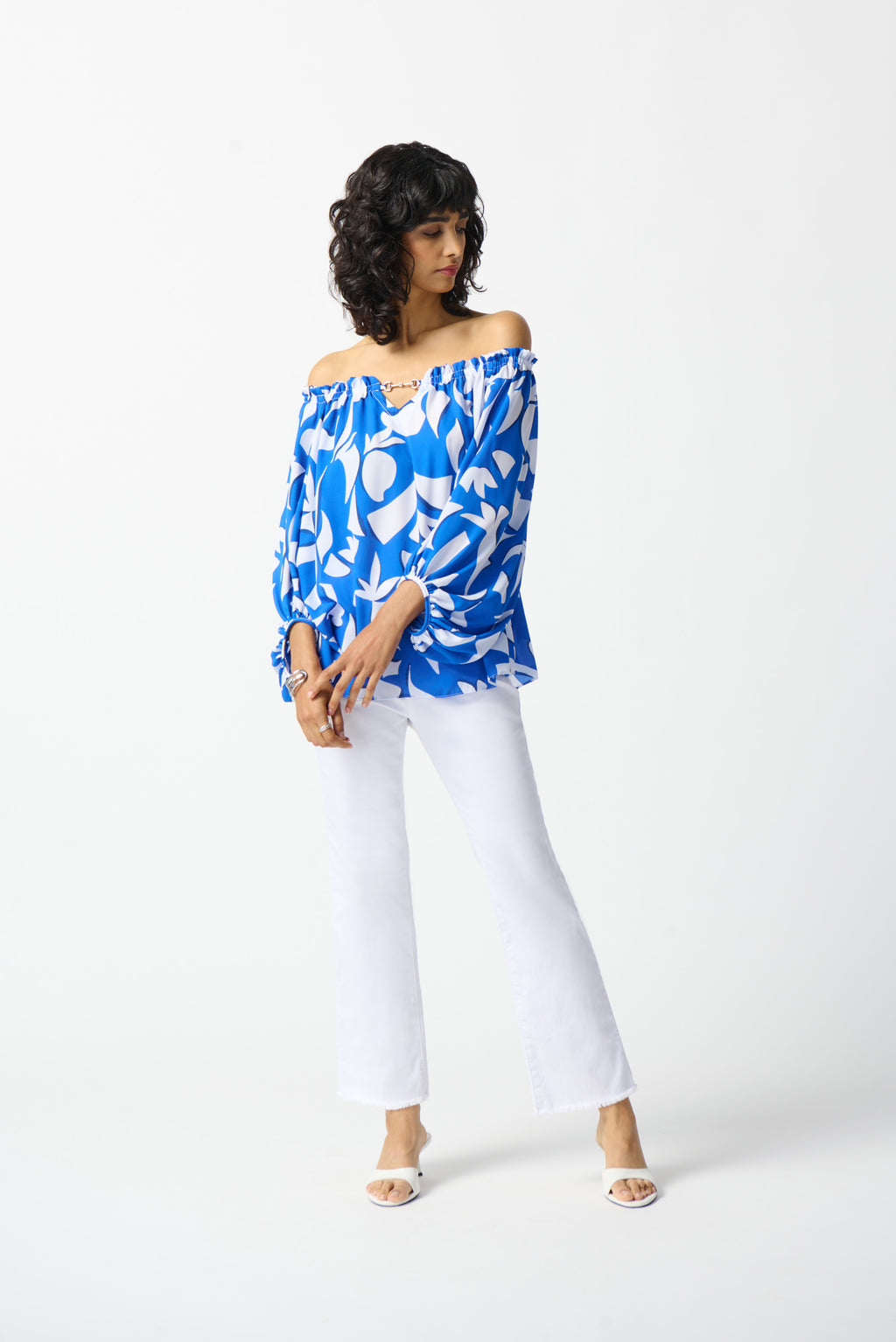 Blouses lange mouw blauw Joseph Ribkoff