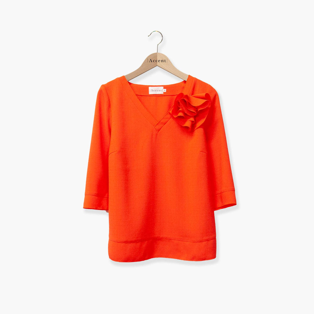 Blouses lange mouw oranje Accent