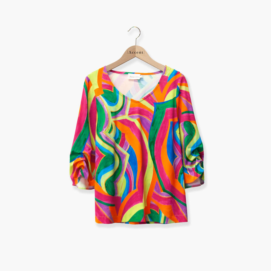 Blouses lange mouw multicolor Accent