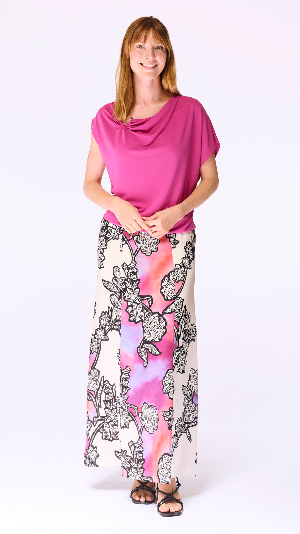 Blouses korte mouw roze Accent