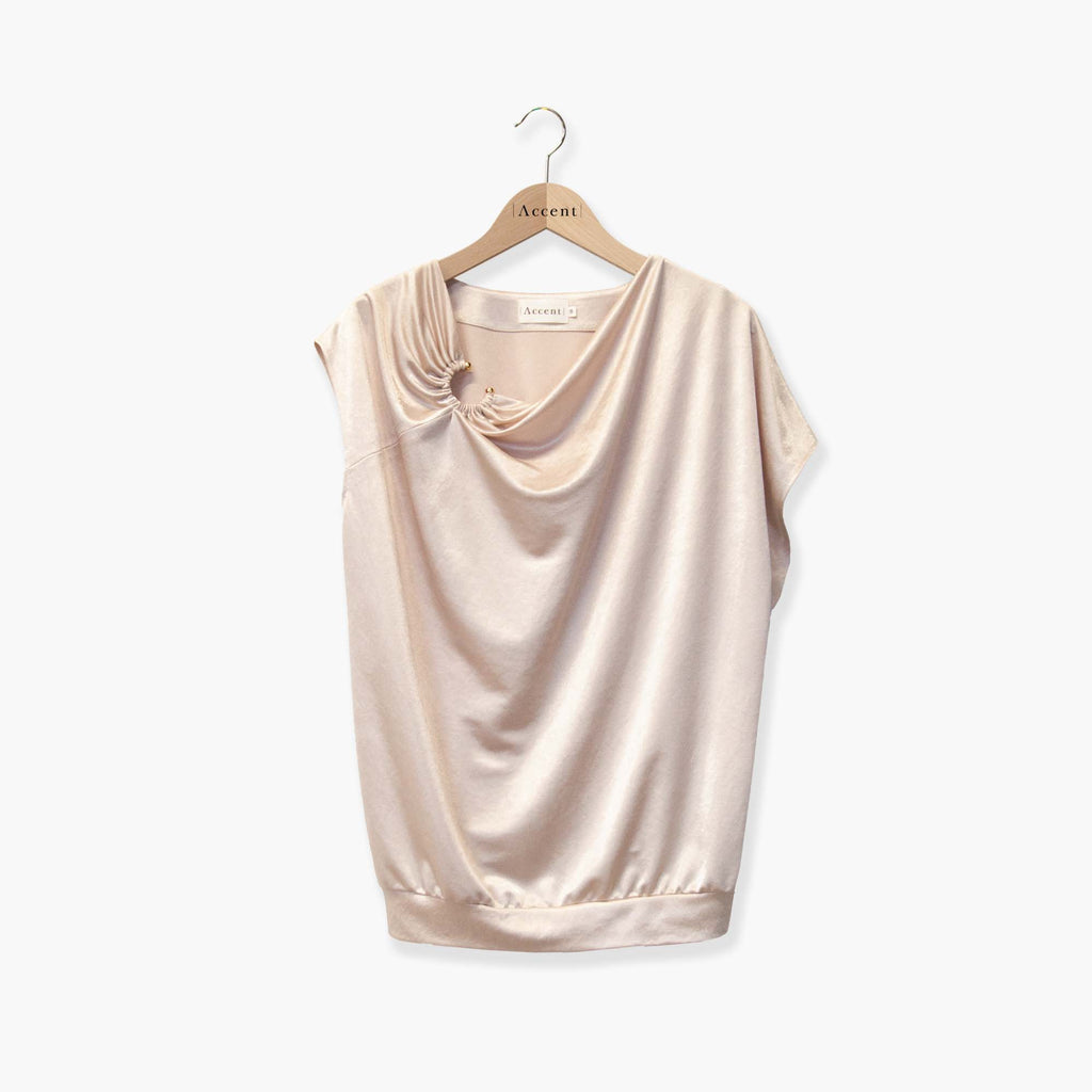 Blouses korte mouw goud Accent