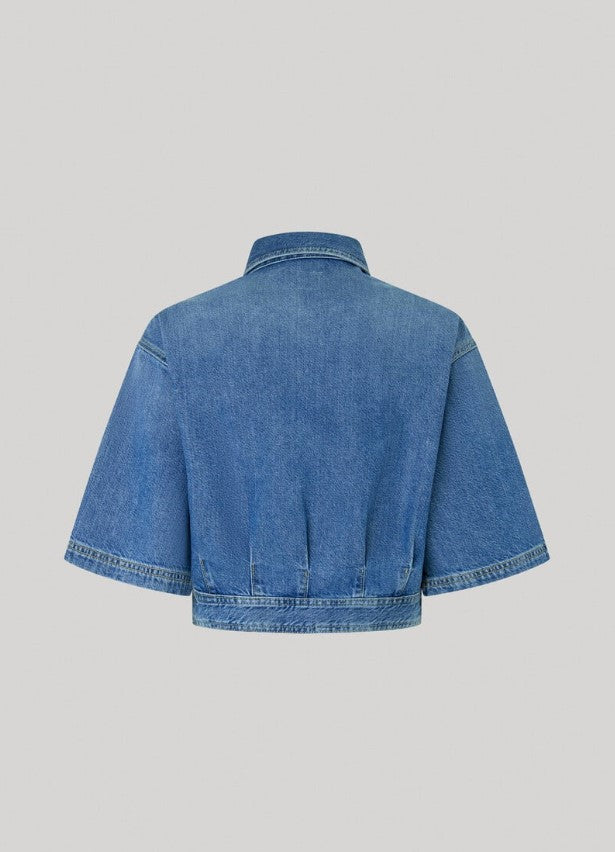Blouses korte mouw blauw Pepe Jeans