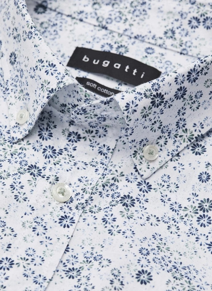 Hemden lange mouw groen Bugatti