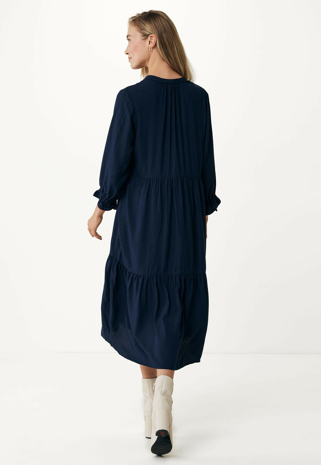 Jurken lange mouw navy Mexx