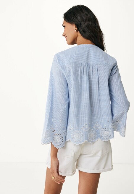 Blouses lange mouw blauw Mexx