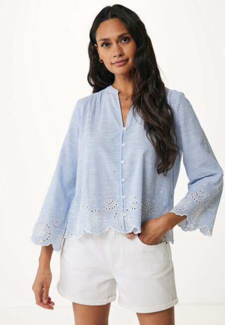 Blouses lange mouw blauw Mexx