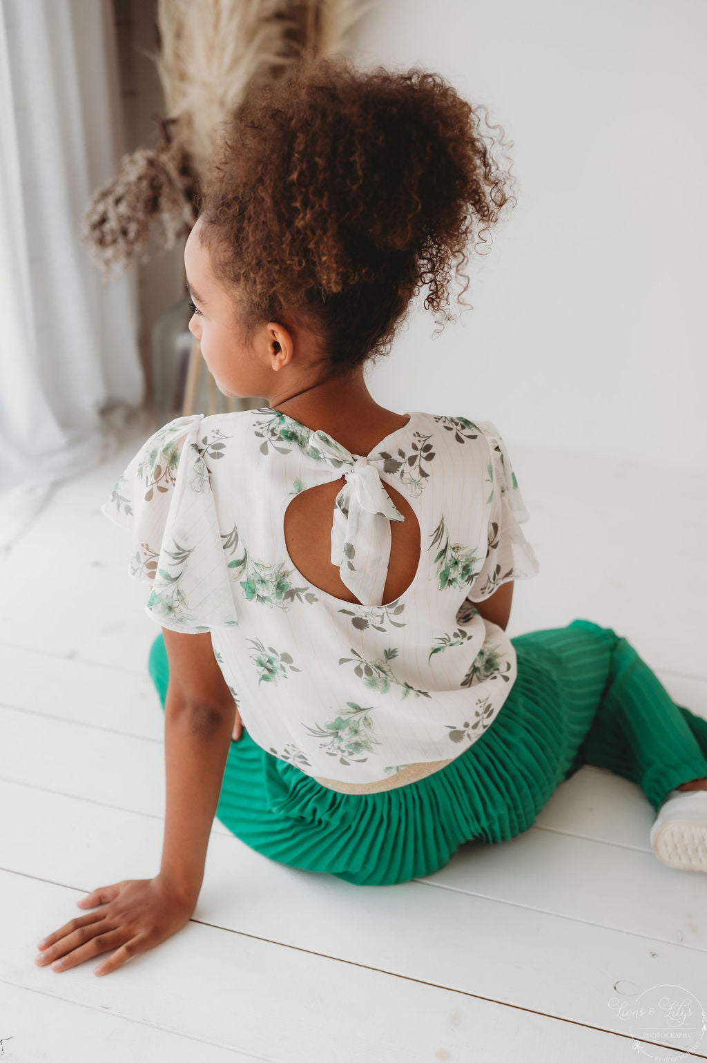 Blouses korte mouw groen Noali