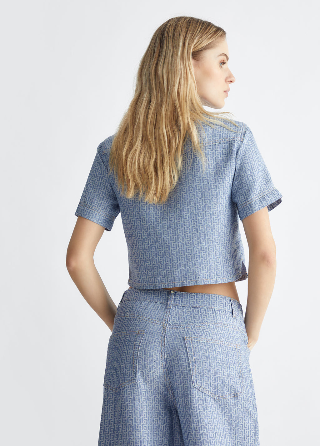 Blouses korte mouw blauw Liu Jo