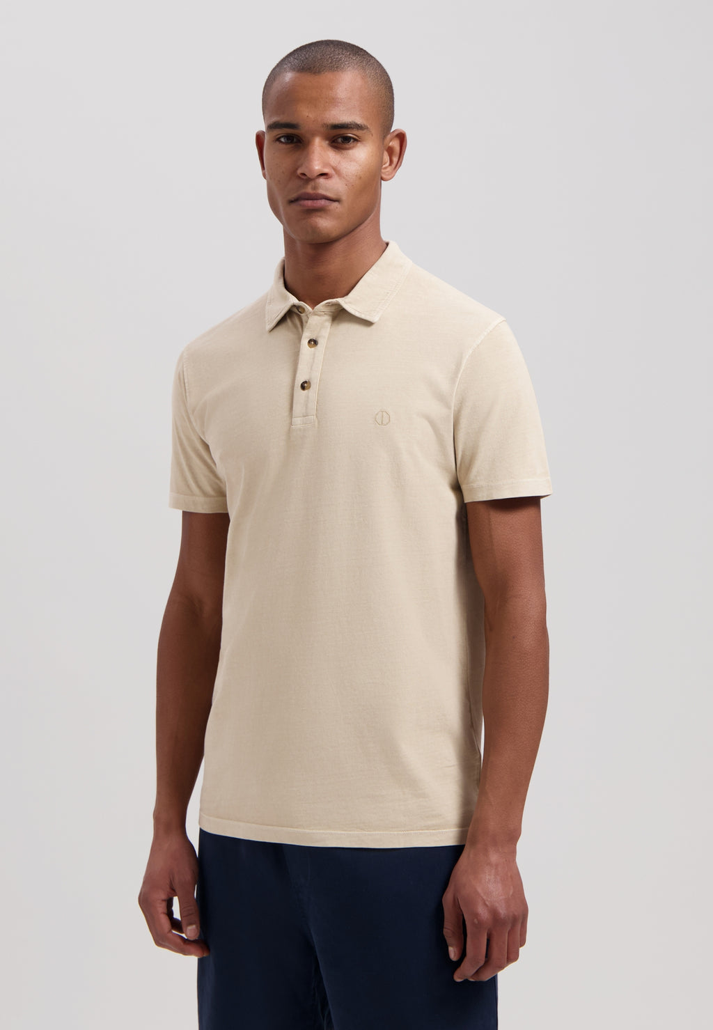 Polo's korte mouw beige Dstrezzed
