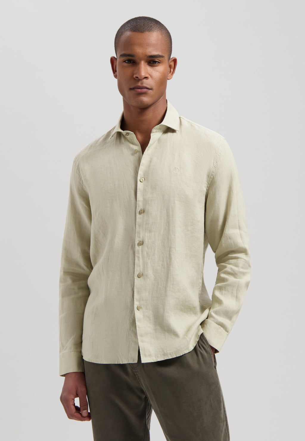 Hemden lange mouw beige Dstrezzed