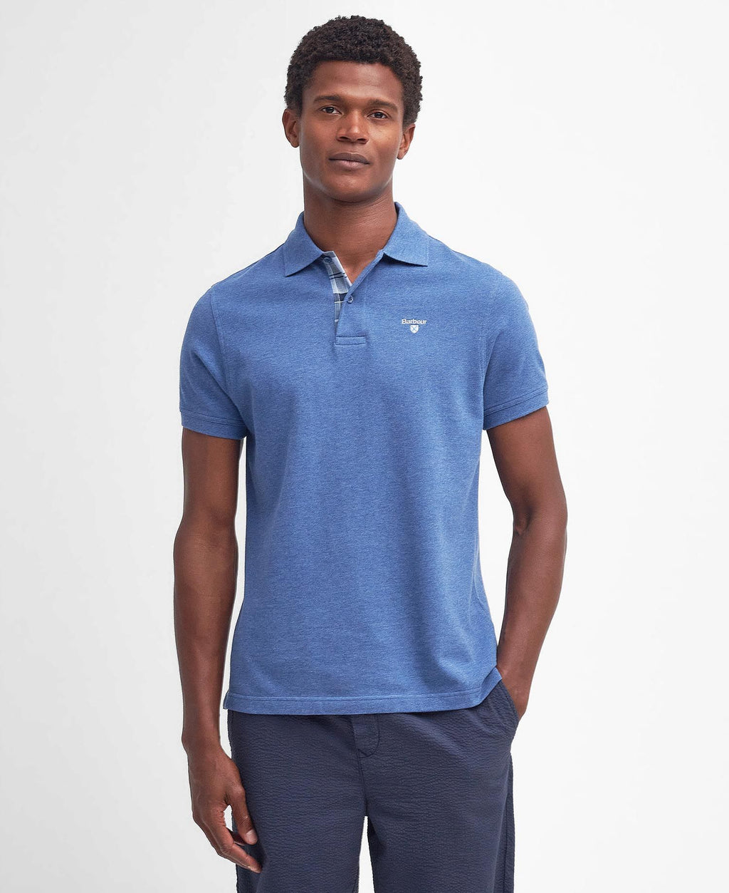 Polo's korte mouw blauw Barbour
