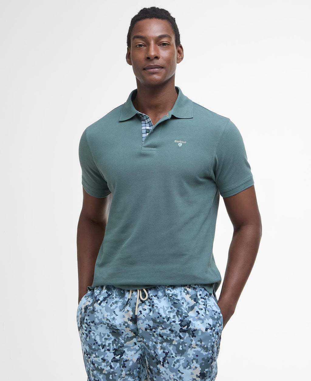 Polo's korte mouw groen Barbour
