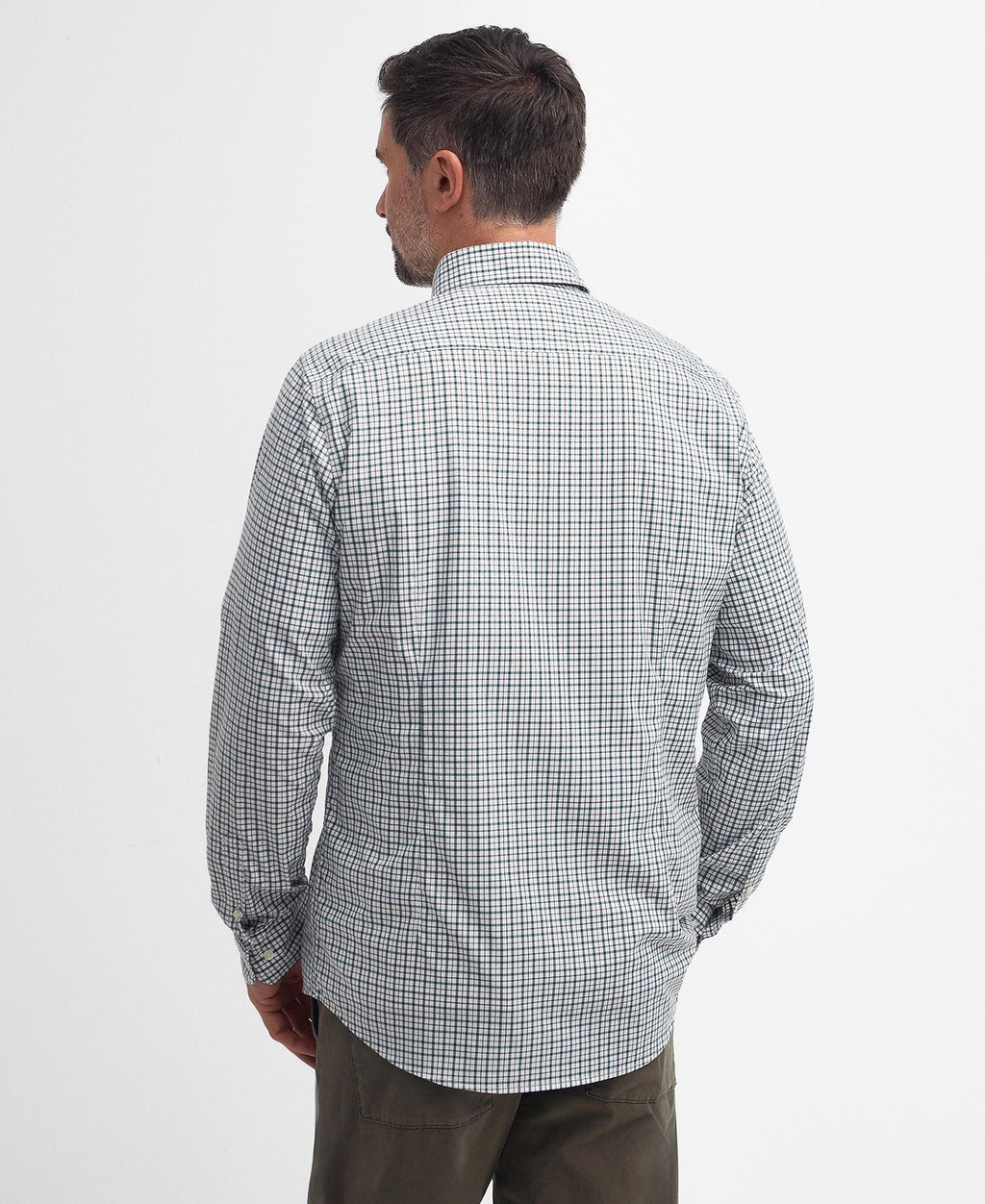 Hemden lange mouw groen Barbour