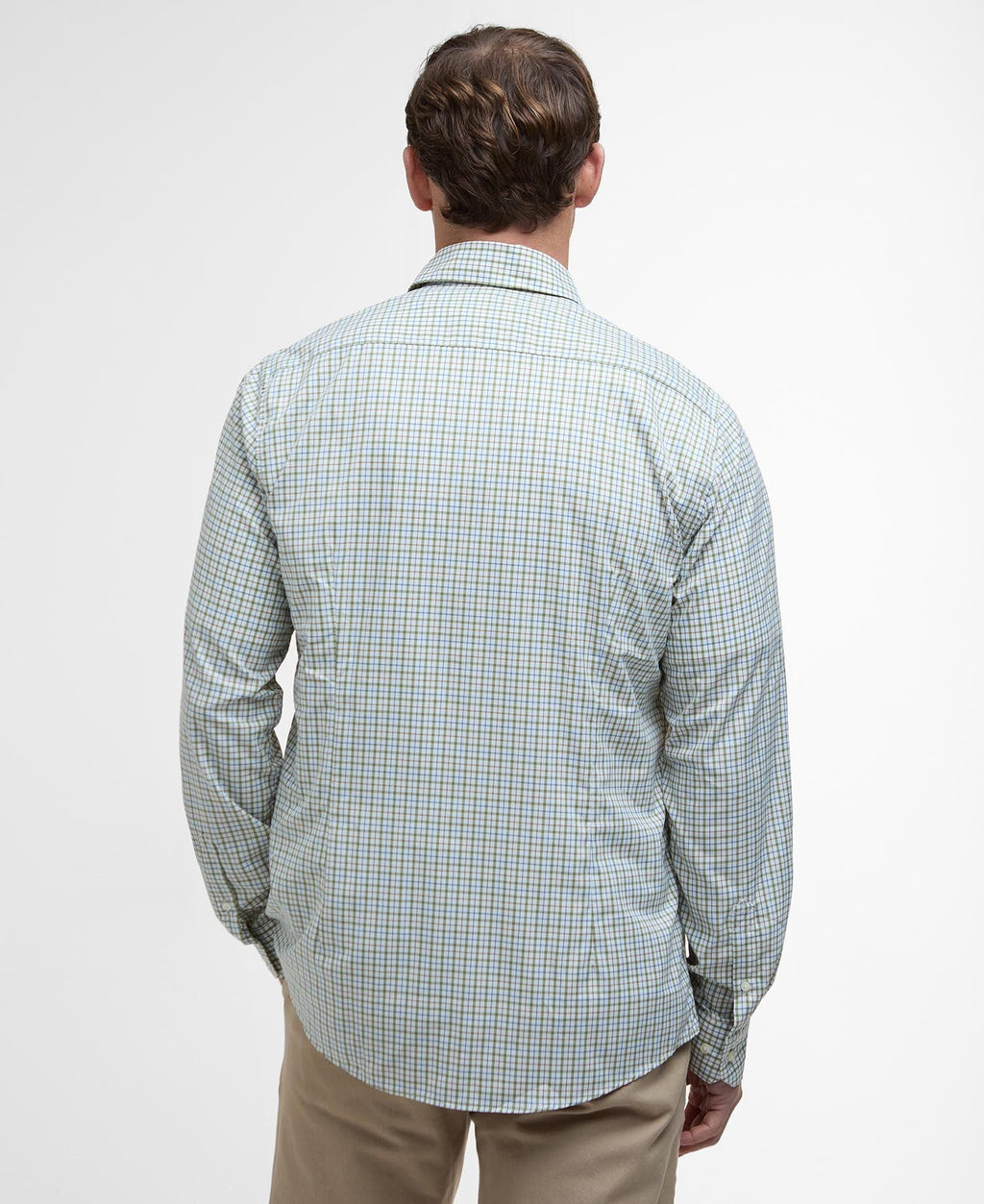 Hemden lange mouw groen Barbour