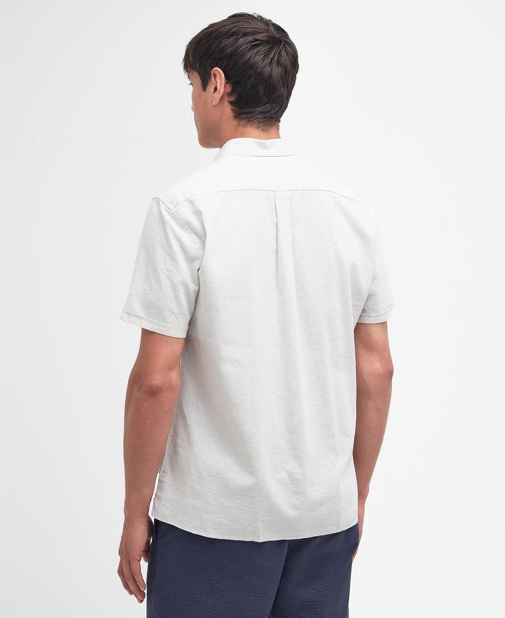 Hemden korte mouw grijs Barbour