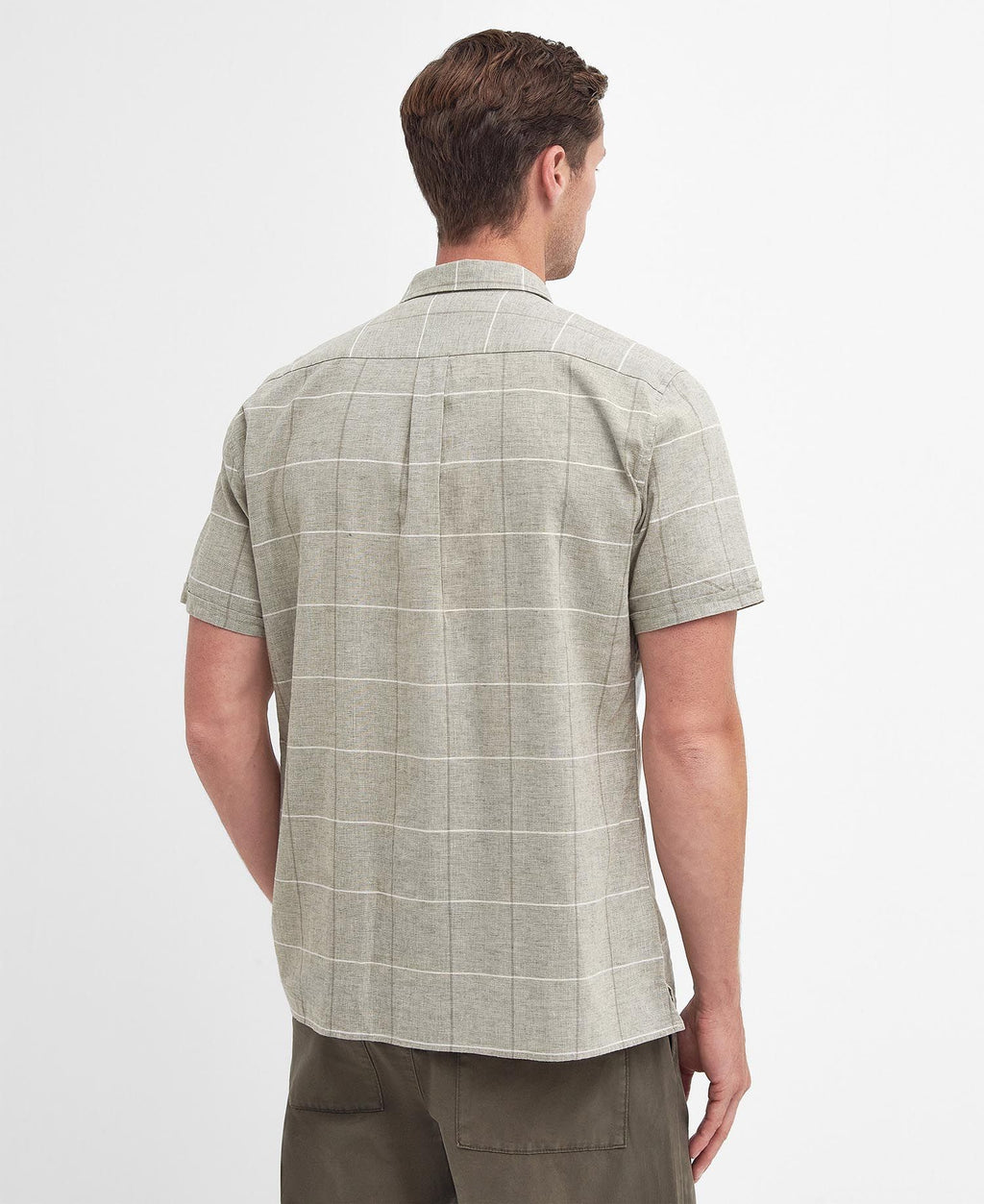 Hemden korte mouw groen Barbour