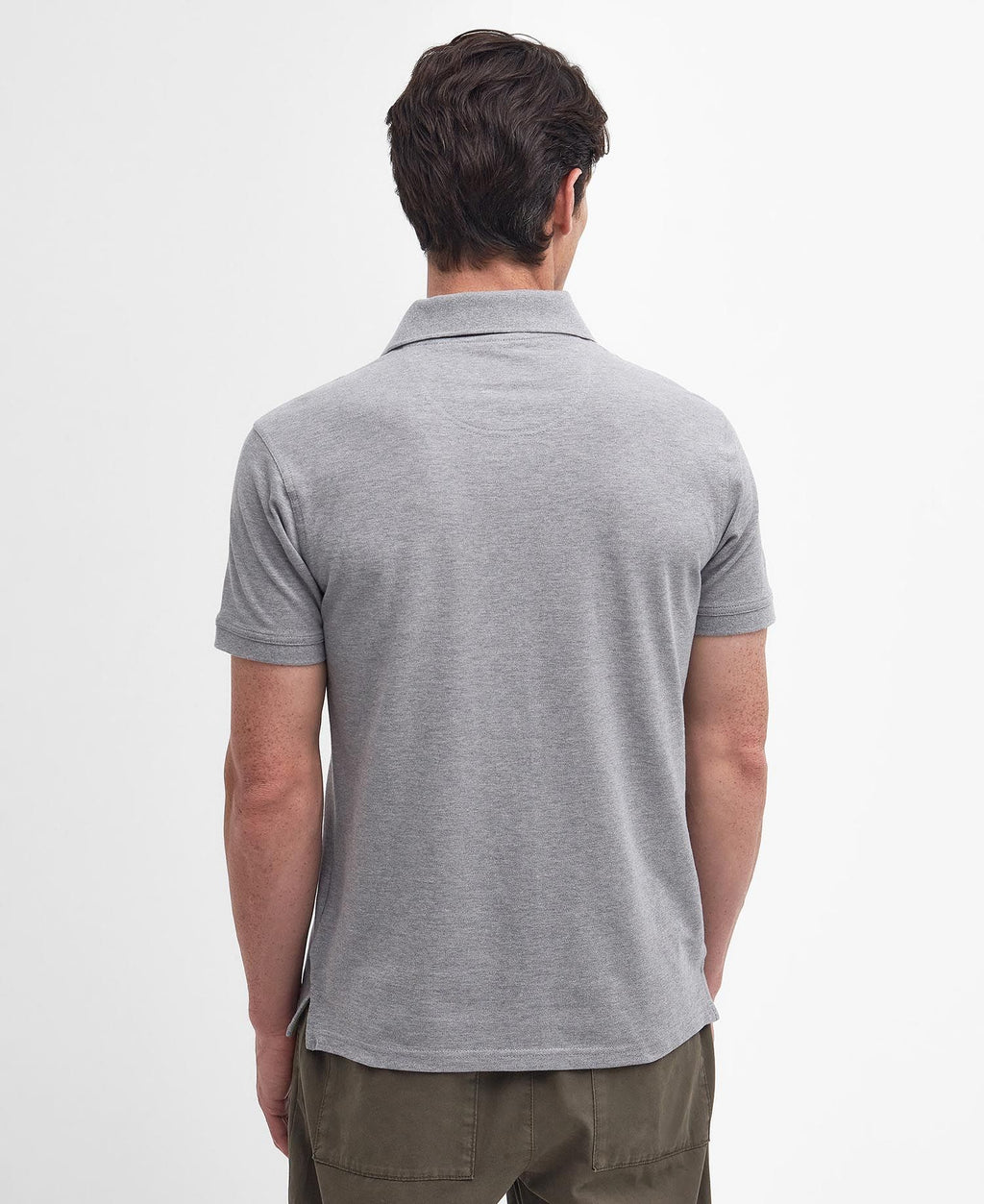 Polo's korte mouw grijs Barbour