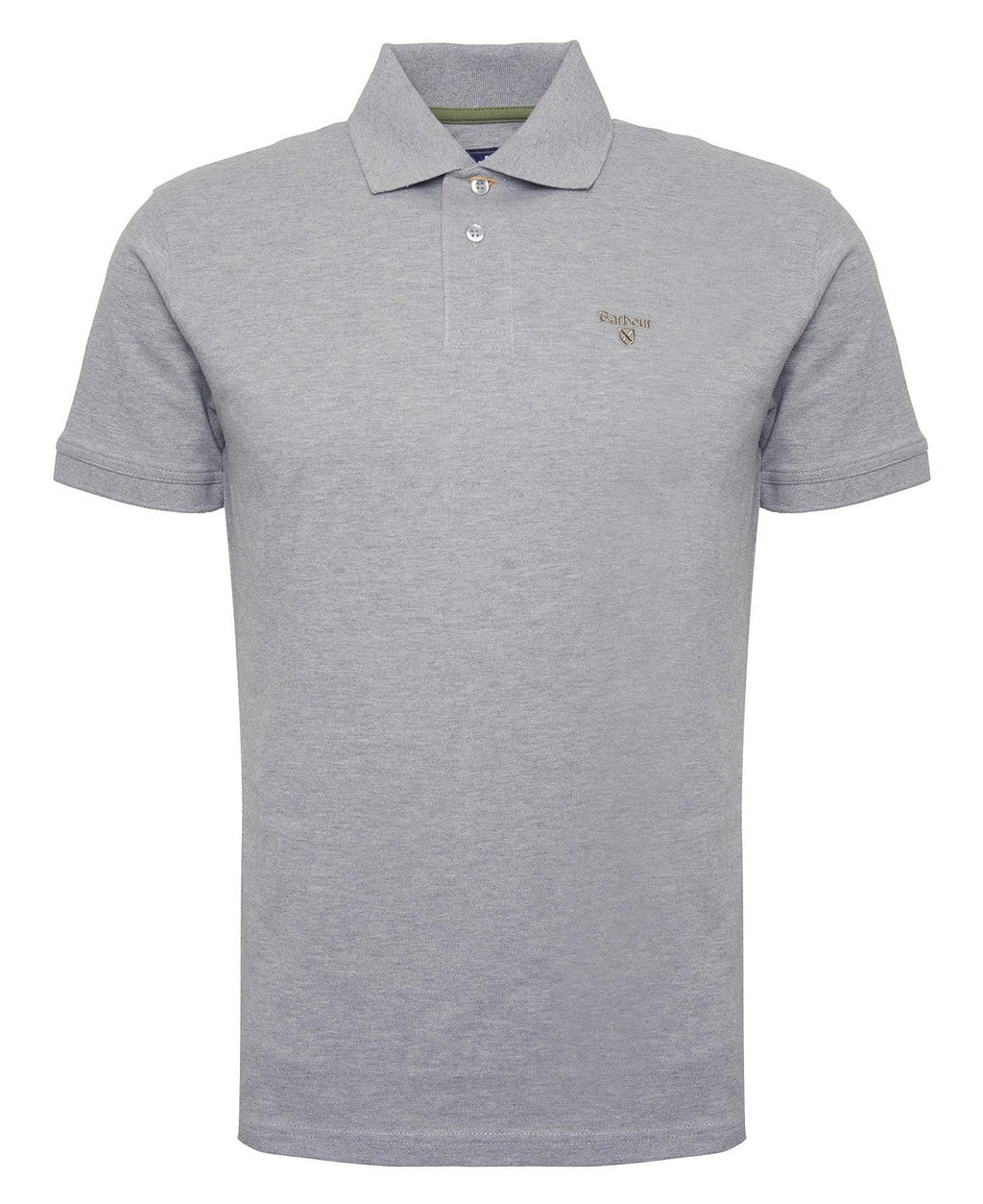 Polo's korte mouw grijs Barbour