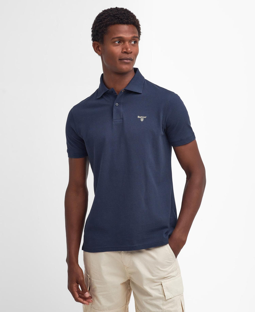 Polo's korte mouw navy Barbour