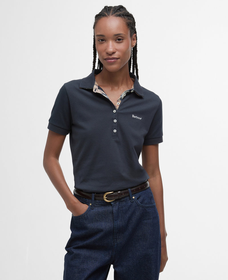 Polo's korte mouw navy Barbour