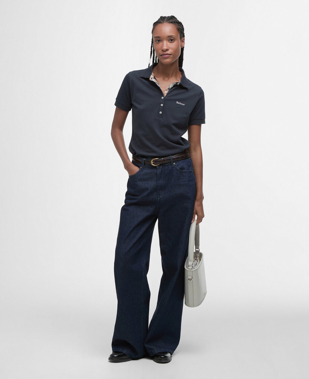 Polo's korte mouw navy Barbour