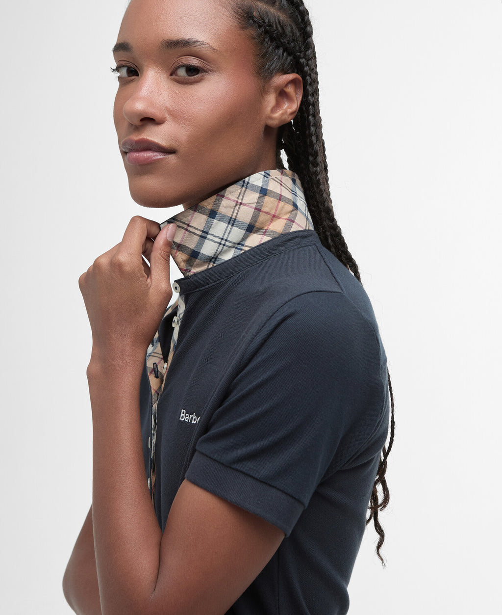 Polo's korte mouw navy Barbour