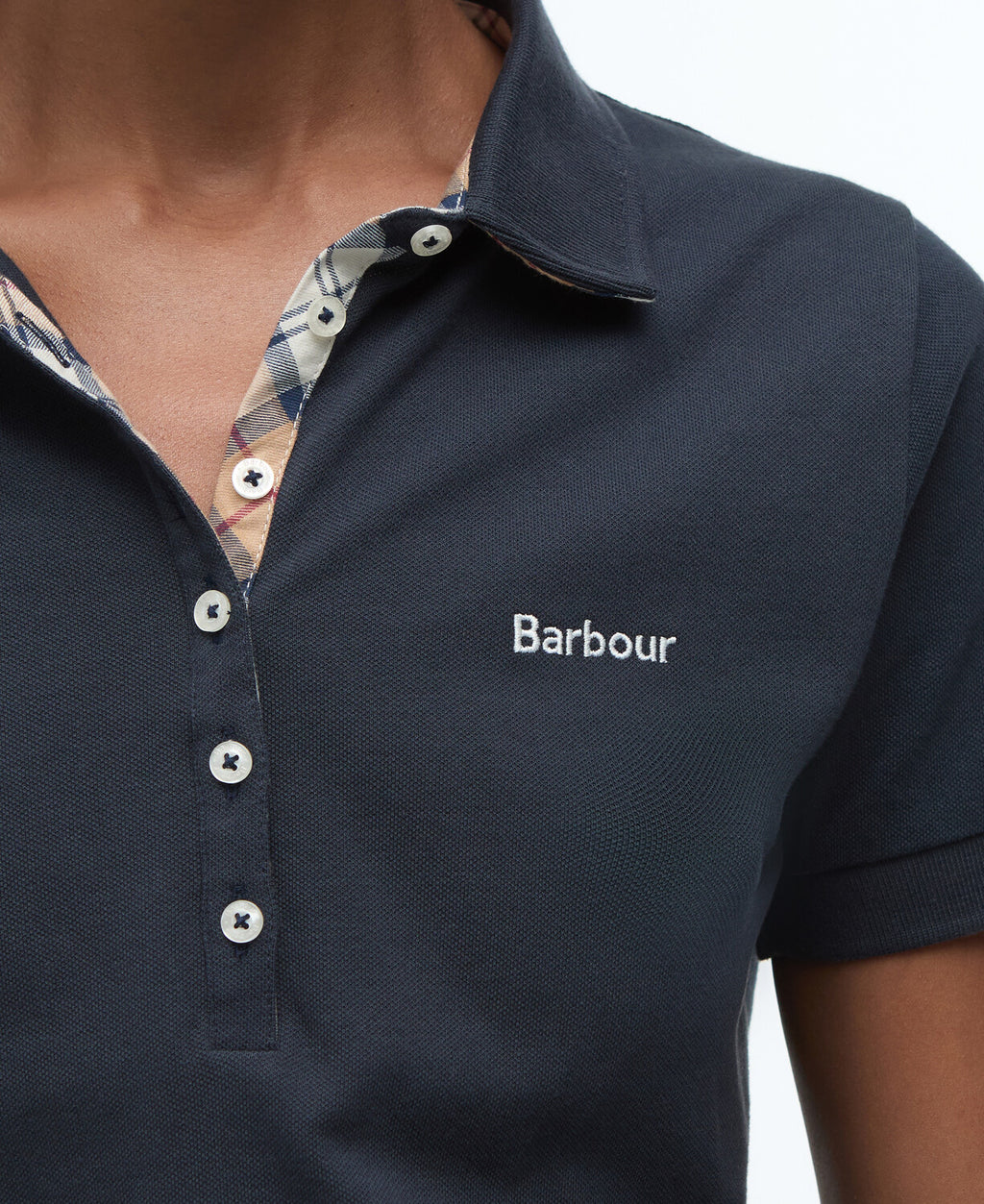 Polo's korte mouw navy Barbour