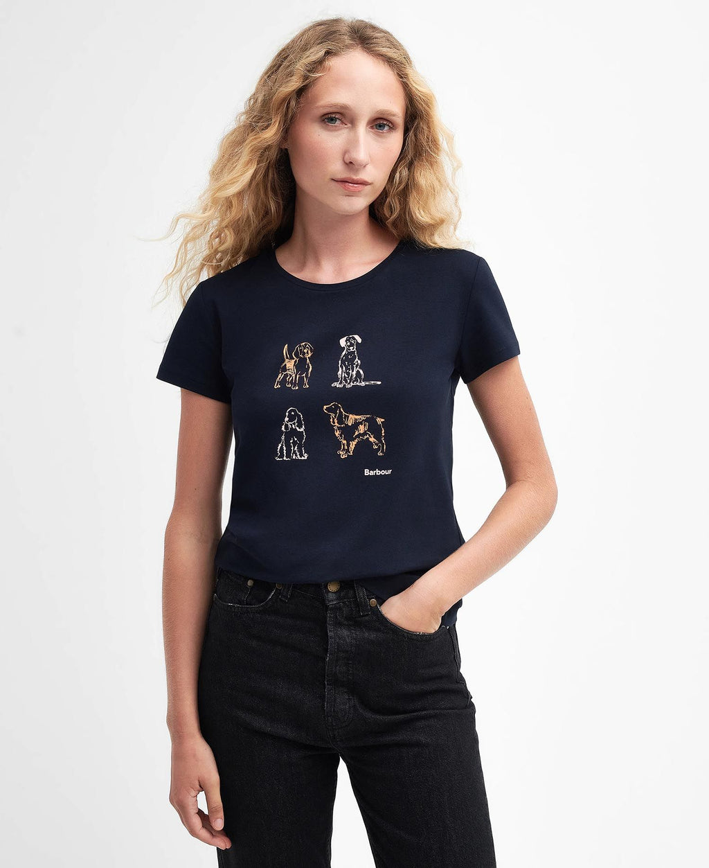 T-shirts korte mouw navy Barbour
