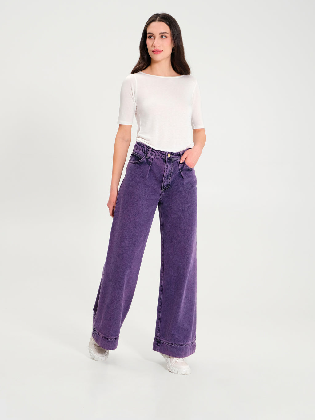 Jeans paars Rinascimento