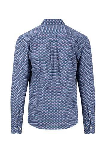 Hemden lange mouw blauw Fynch-Hatton