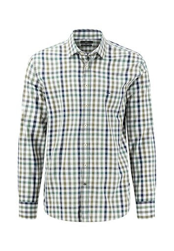 Hemden lange mouw blauw Fynch-Hatton