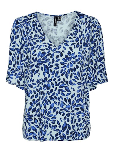 Blouses korte mouw blauw VERO MODA