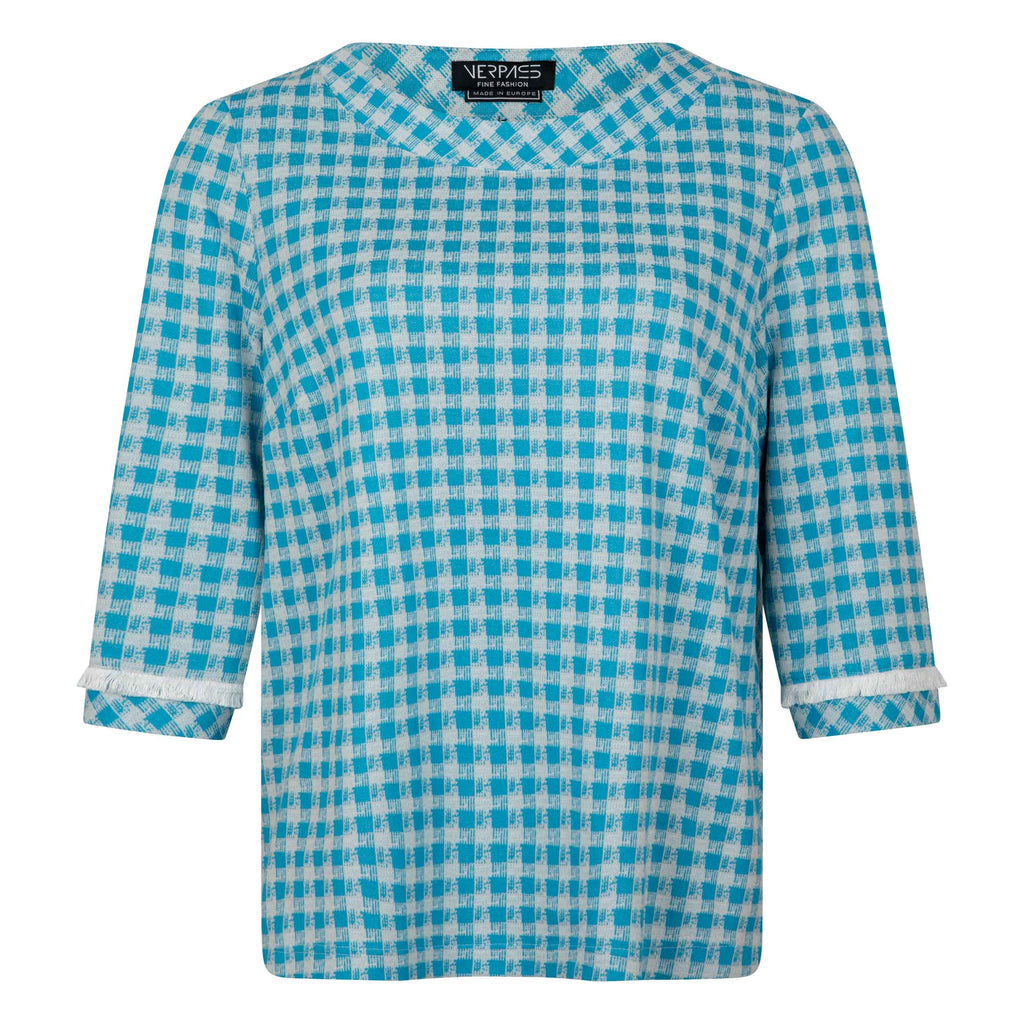 Blouses lange mouw blauw Verpass
