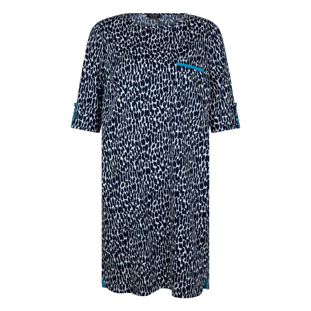 Jurken korte mouw blauw Verpass