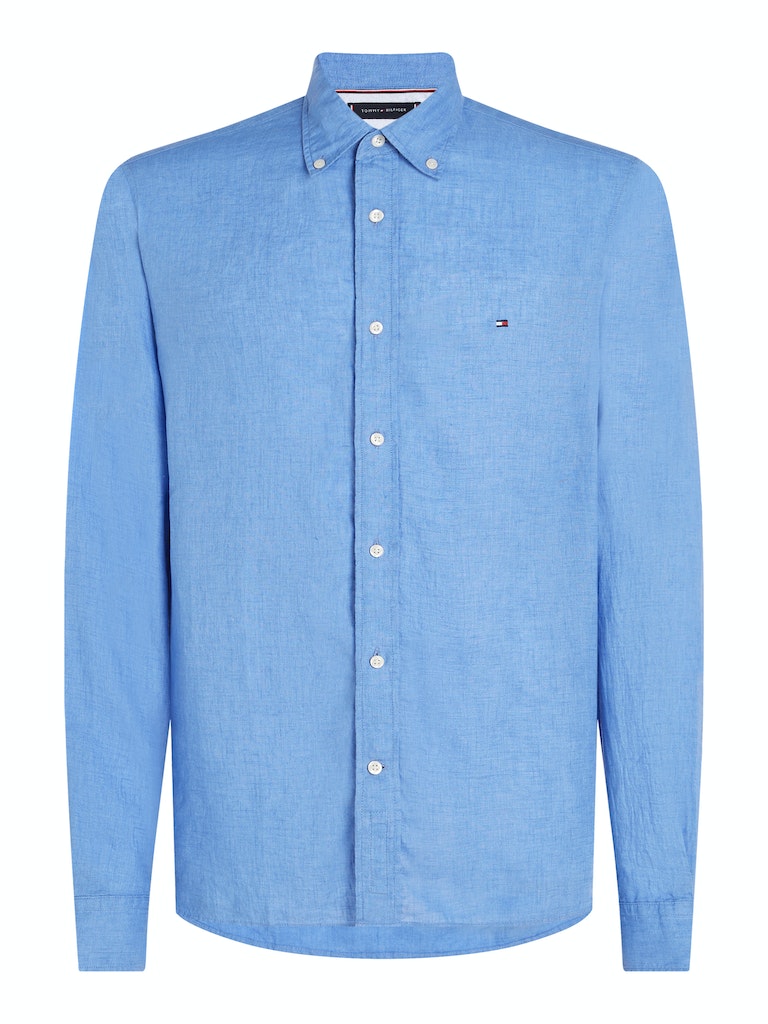 Hemden lange mouw blauw Tommy Hilfiger