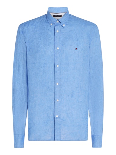 Hemden lange mouw blauw Tommy Hilfiger