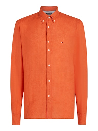 Hemden lange mouw oranje Tommy Hilfiger