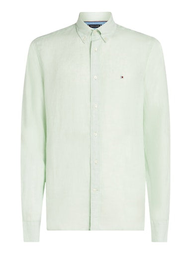 Hemden lange mouw groen Tommy Hilfiger