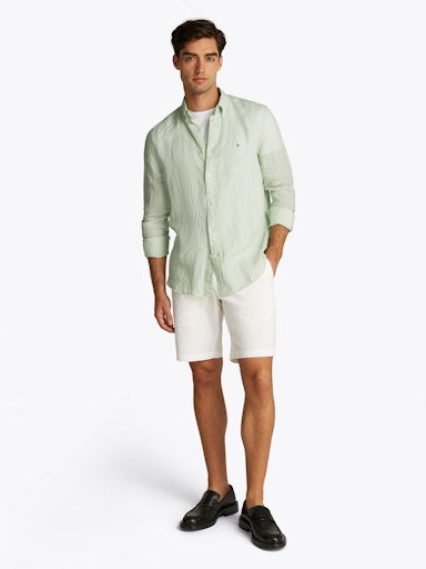 Hemden lange mouw groen Tommy Hilfiger