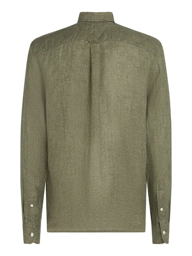 Hemden lange mouw groen Tommy Hilfiger