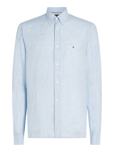 Hemden lange mouw blauw Tommy Hilfiger