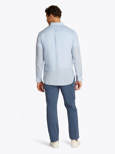 Hemden lange mouw blauw Tommy Hilfiger