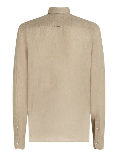 Hemden lange mouw bruin Tommy Hilfiger