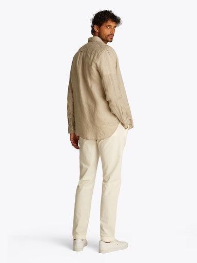 Hemden lange mouw bruin Tommy Hilfiger