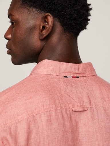 Hemden korte mouw rood Tommy Hilfiger
