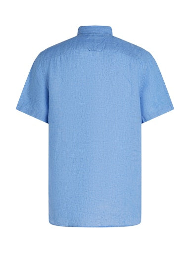 Hemden korte mouw blauw Tommy Hilfiger