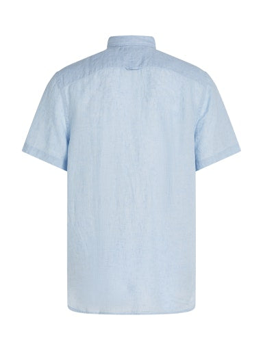 Hemden korte mouw blauw Tommy Hilfiger