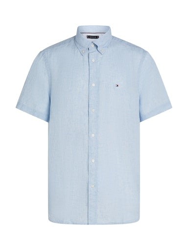 Hemden korte mouw blauw Tommy Hilfiger